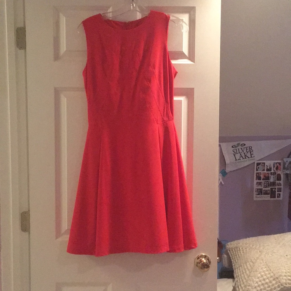 A line coral dress